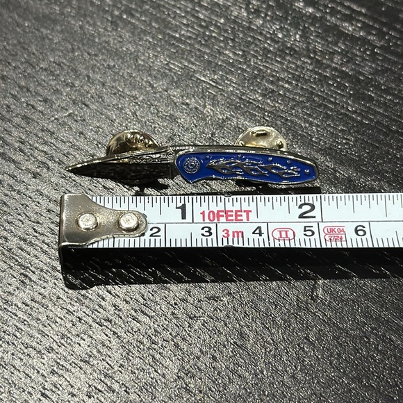 Harley-Davidson Vintage Collectable Blue Flame Knife Pin - Picture 3 of 4
